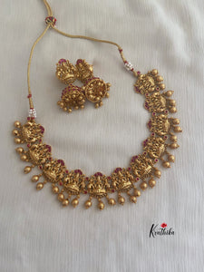 Lakshmi Devi paterned Necklace set NC360