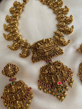 Premium polish Lord Vishnu murthy Lakshmi Devi on anantha sesha bridal necklace NC666