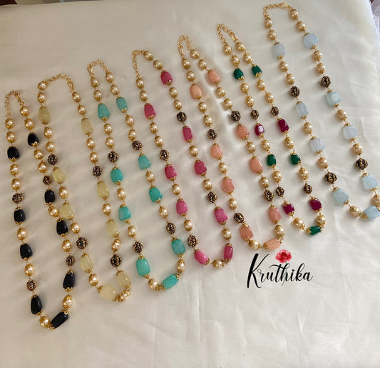 Beads & pearls maala NC682 (11 colors available)