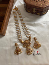 Pearls haaram with Lakshmi Devi pendant LH314