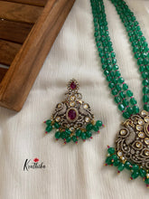 Green beads Victorian haaram LH389