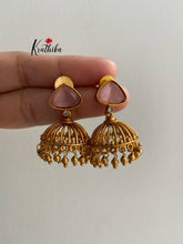 Simple stone Jhumkas E188