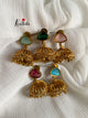 Simple stone Jhumkas E188