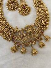 Cluster golden beads Grand Pallaki Bridal haaram LH121
