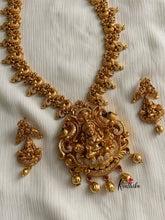 Gold alike Lakshmi Devi peacock haaram LH60