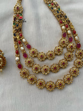 Three layer Navaratna necklace NC283