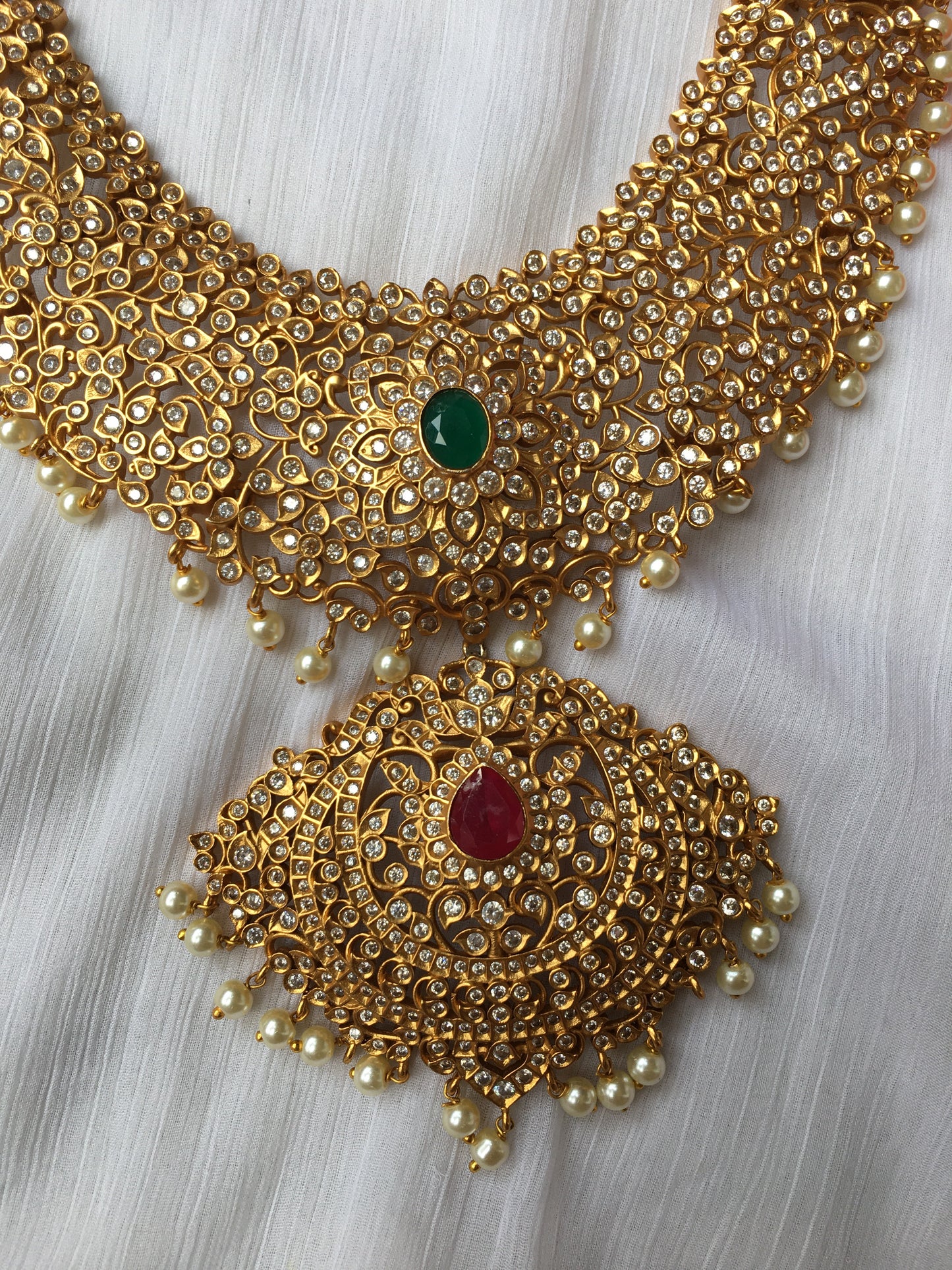 Grand stone cutwork bridal Haaram LH4