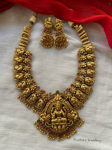 Premium nagas Lakshmi Devi bridal necklace NC229