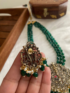 Green beads Balaji victorian haaram LH369