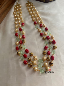 Pearls beads 3 lines maala LH401