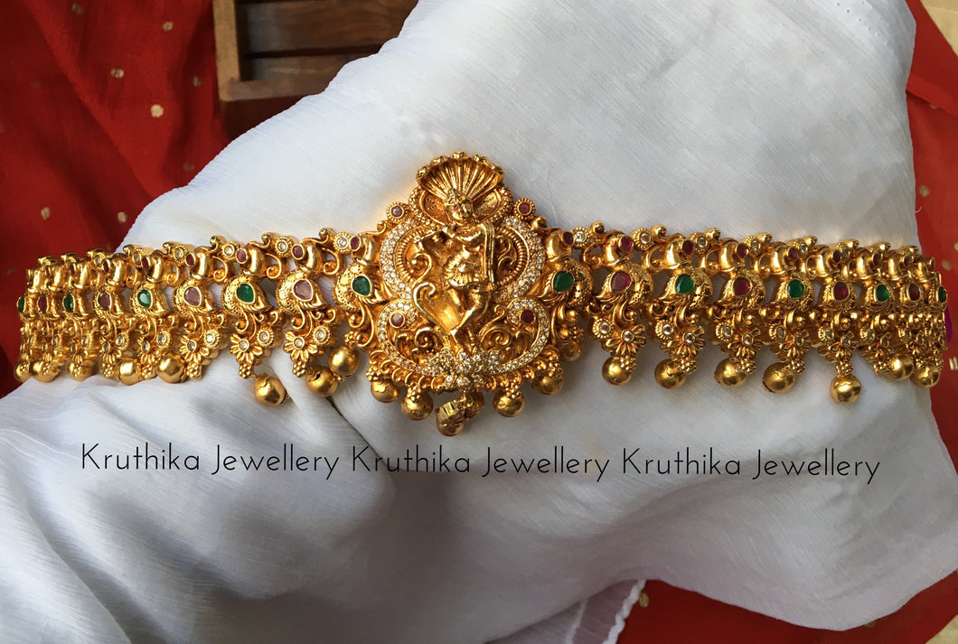 Krishna Gold like stone hip belt V13