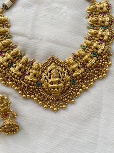 Rajwadi polish Lakshmi Devi bridal necklace NC222