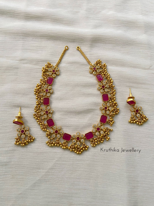 AD ghunghroo necklace NC248