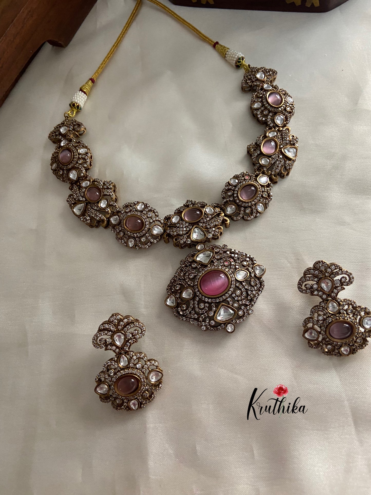Victorian CZ necklace (colors available) NC801