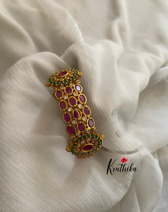 Oval Ruby stone bangle (single) B5